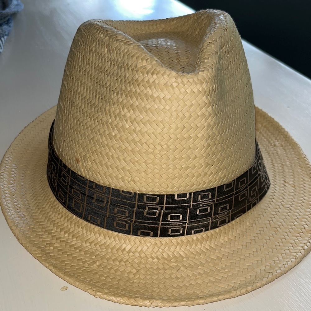 Angela and William paper straw fedora hat